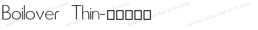 Boilover Thin字体转换